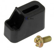 Earthing bar mounting block with screw