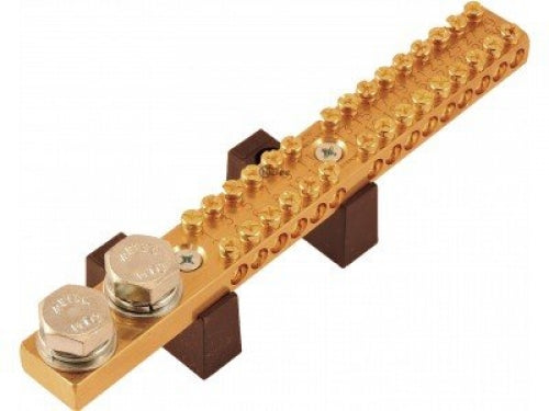 165-amp earth/neutral bar 2xM10 studs