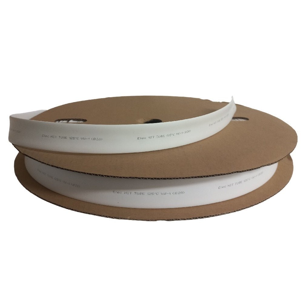 Heat shrink reel 10mm x 50m white 2:1 UV stabilised thin wall