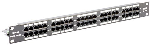 Cat3 50-port 19" 1RU voice patch panel