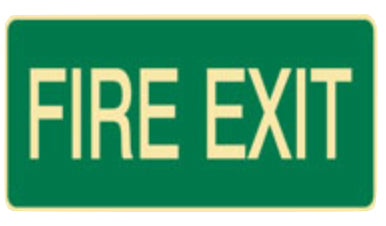 Luminous Fire Exit Sign - - H180mm x W450mm