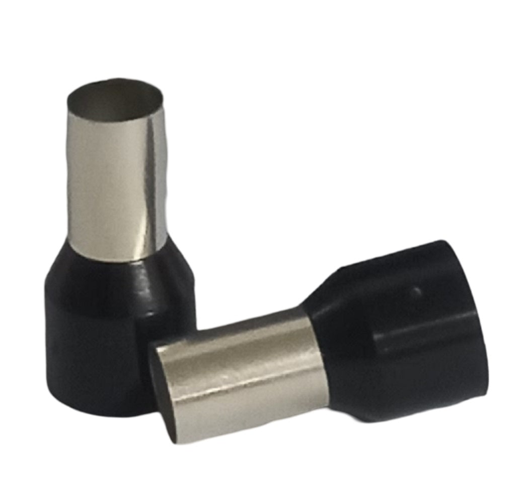 Cord end 25mm x 12mm black - each (order 100 for pack)