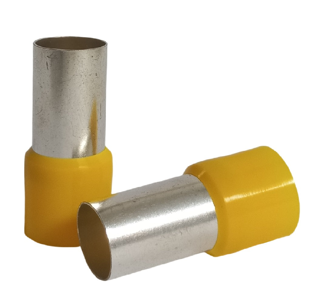 Cord end 70mm x 20mm yellow - each (order 100 for pack)