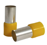 Cord end 70mm x 20mm yellow - each (order 100 for pack)