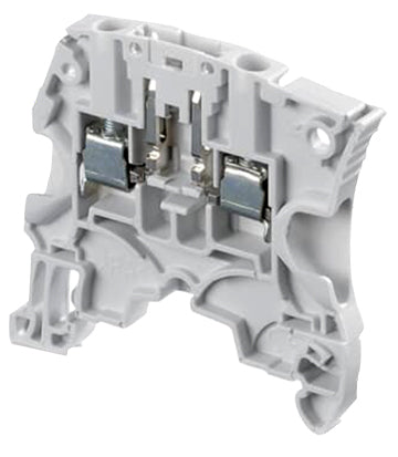 ZS4-D2 grey screw clamp terminal block - double deck