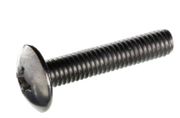 M4 x 20mm screw - metal thread, mushroom head, zinc plated
