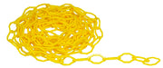 Yellow traffic cone warning lock-in chain