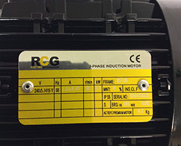 RCG Alloy MS71 0.25kW 6P TEFC F B3 Foot Mount 415/3/50 IP55 Electric Motor 14mm Shaft