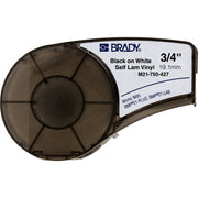 M21-750-427 self laminating vinyl W19.05mm (9.5mm) x L4.3m max OD 3mm BMP21+ B-427 continuous clear/white