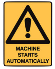 Machine starts automatically stick-on labels - five pack