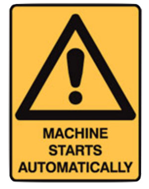 Machine starts automatically stick-on labels - five pack