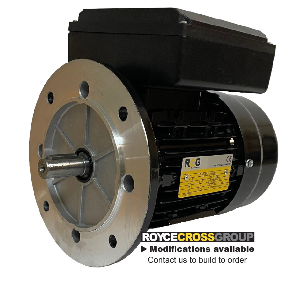 RCG Alloy ML90S 0.75kW 6P TEFC B5 Flange Mount 1 Phase 240V IP55 CSCR Electric Motor 24mm Shaft - ML90S-6 (B5)