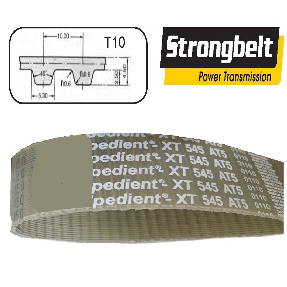 T10 Timing Belt, 156T, 1560mm x 25mm Wide - Strongbelt (Cut From Sleeve, Non Returnable)