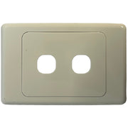 2 Gang Wall Face Plate - White