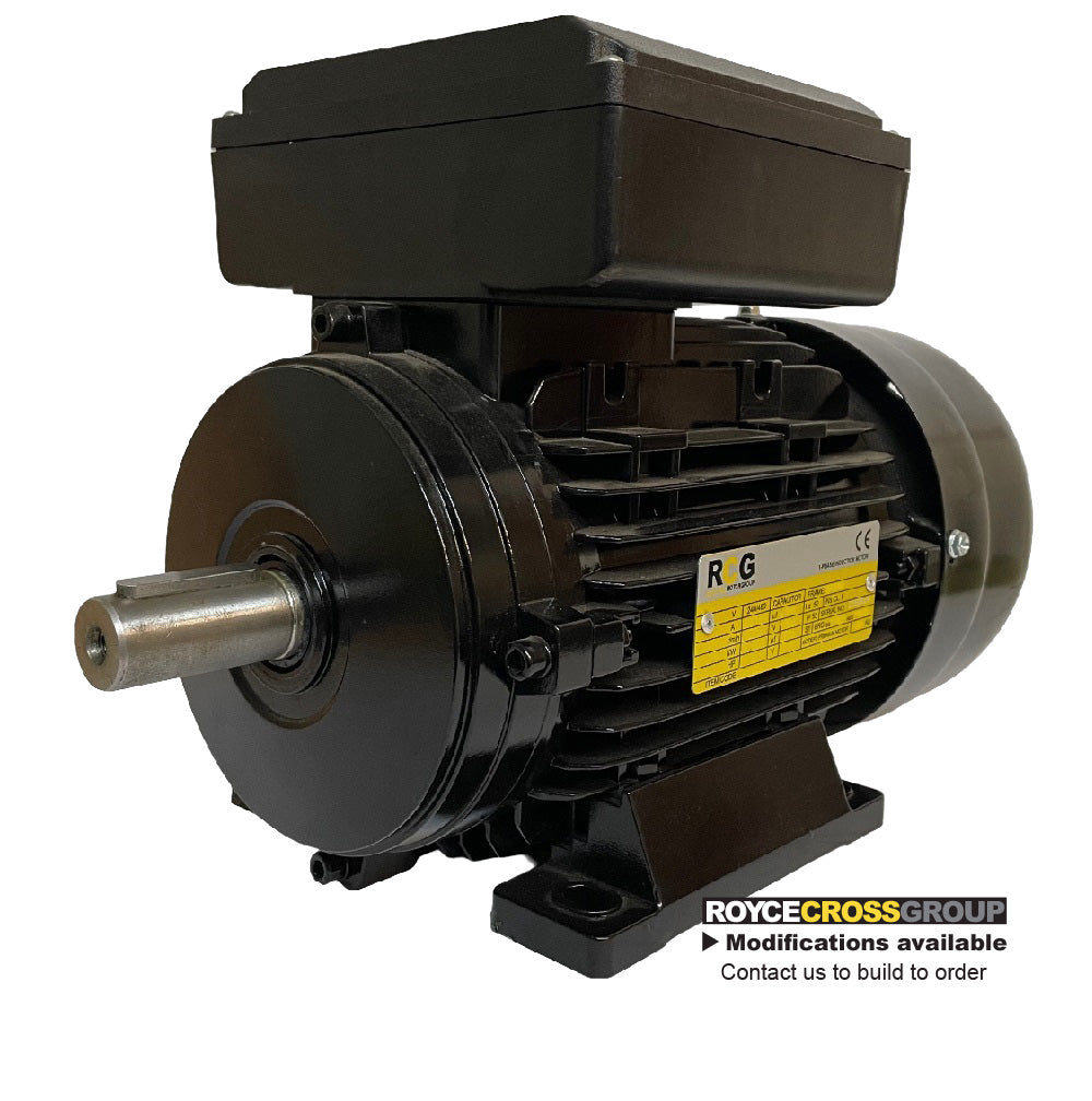 RCG Alloy ML80 0.75kW 2P TEFC B3 Foot Mount 1 Phase 240V IP55 CSCR Electric Motor 19mm Shaft - ML801-2 (B3)