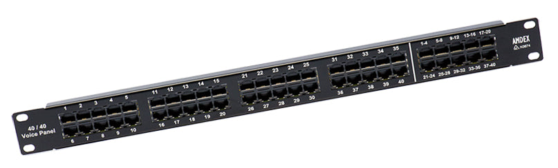 1RU 40-port breakout panel for NEC univerge PABX systems