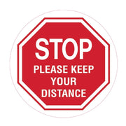 STOP please keep your distance floor marker 440mm