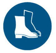 Foot Protection Pictogram Sign - 200mm Diameter