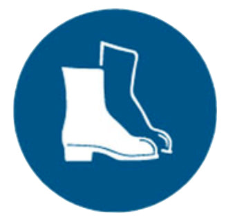 Foot Protection Pictogram Sign - 200mm Diameter