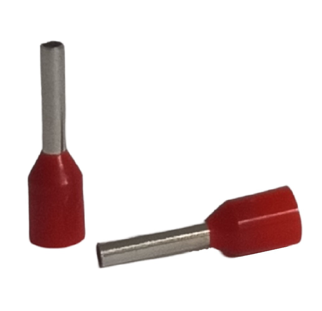 Cord end 1.0mm x 8.2mm red - 100 pack