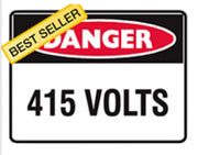 Danger Sign - 415volts - - H300mm x W450mm