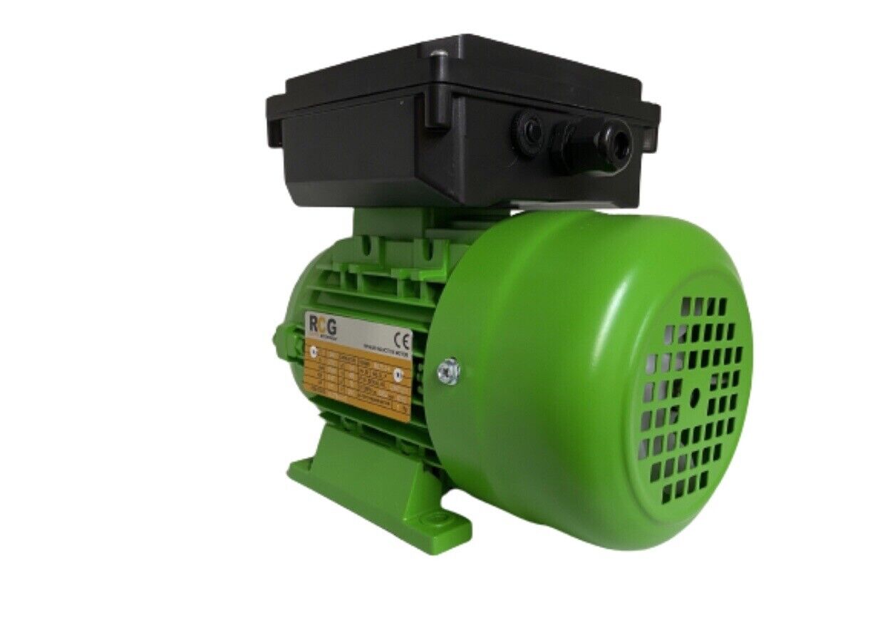 RCG Alloy ML71 0.37kW 4P TEFC B3 Foot Mount 1 Phase 240V IP55 CSCR Electric Motor 14mm Shaft - ML712-4 (B3)