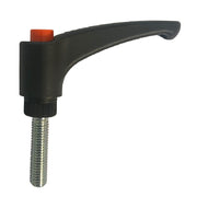 ERX-p adjustable handle - 78mm long, black handle, orange indexing button, M12 x 60mm thread #ERX.78 p-M12x60-C2
