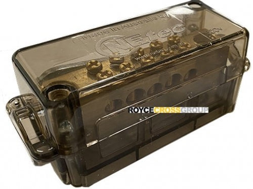 NEUTRAL LINK -  350A, 2 x 150mm² / 2 x 50mm² / 2 x 35mm² / 1 x 16mm², Black Cover