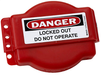Red adjustable gate valve lockout