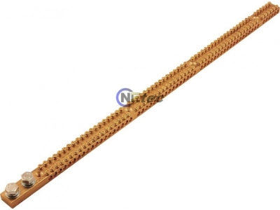 165-amp neutral/earth bar - 2 x M8 studs, 60-way