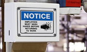 Employees must wash hands Toughwash sign 225x30mm