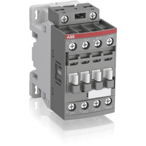 ABB AF16 7.5kW Contactor, 30A AC1/18A AC3 3x N/O Main Contacts, 1x N/C Contact, 100-250V AC/DC Coil