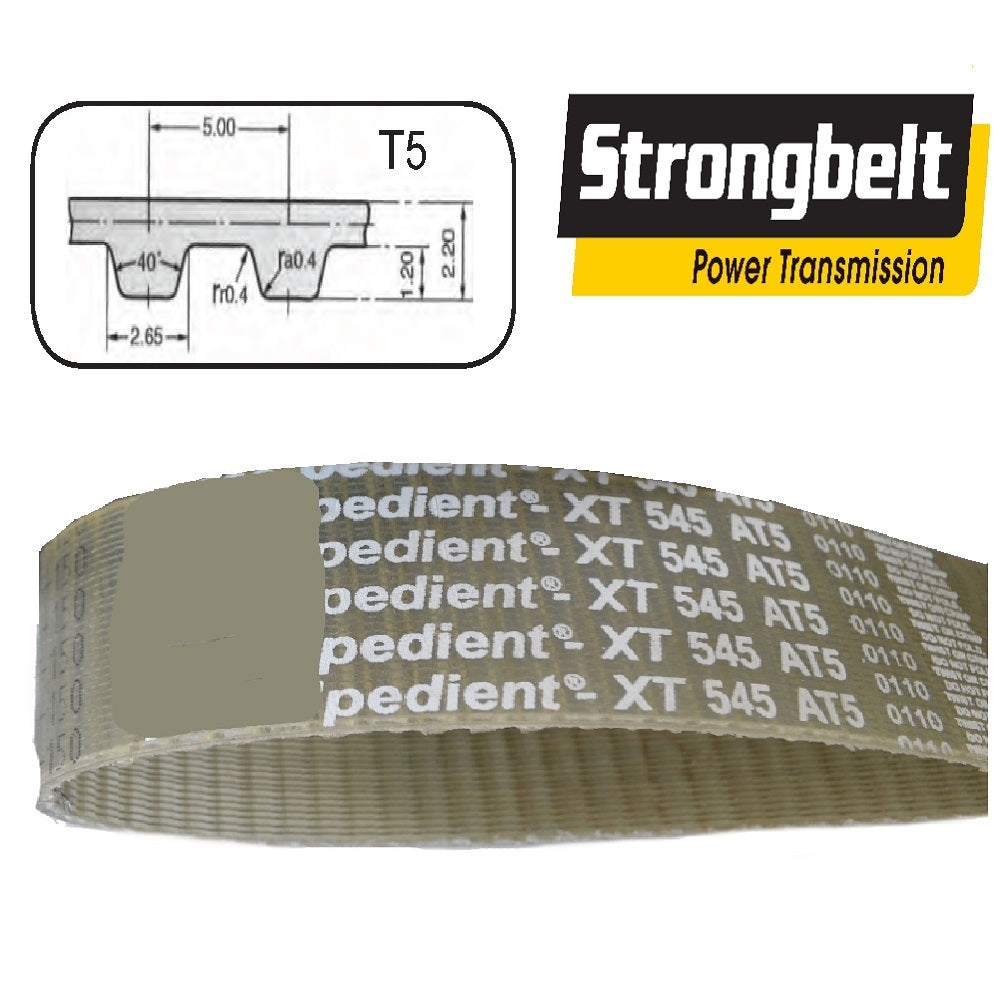 T5 Timing Belt, 61T, 305mm x 10mm Wide - Strongbelt (Cut From Sleeve, Non Returnable)