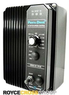 DC SCR Speed Controller, NEMA 4X Regen Reversing, 115/230v AC, Max 1.0/2.0 HP, 90/180v DC Armature #8840
