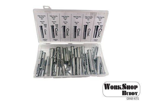 Clevis Hitch Pin Assortment Pack, Imperial 28 Pieces