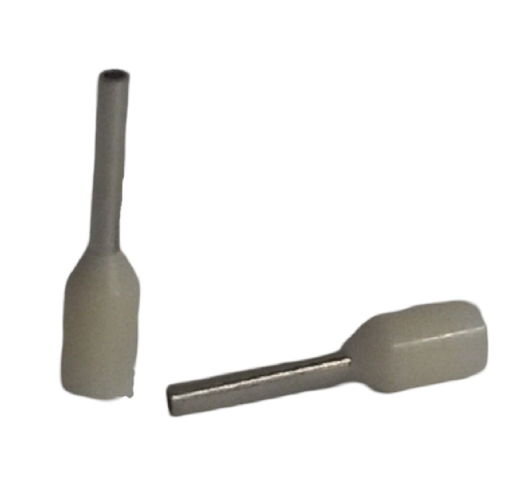 Cord end 0.5mm x 10mm white - 100 pack